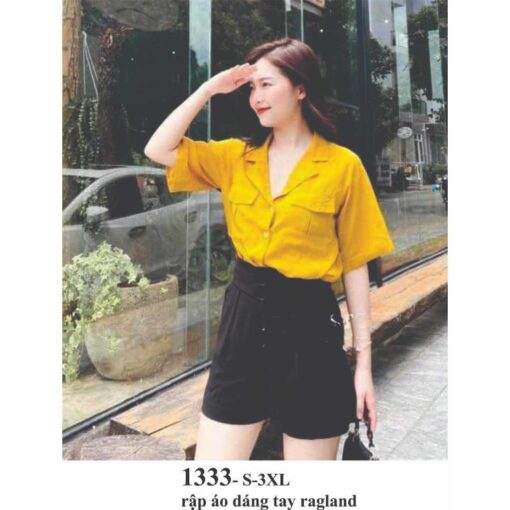 Rập giấy A0 mã 1333 - áo danton tay ragland - Hình ảnh 2