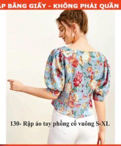 Alternative view of Rập giấy mã 130 - áo cổ vuông