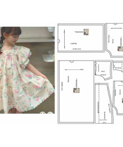 Alternative view of Rập giấy A0 mã R08 - đầm cánh tiên  bé