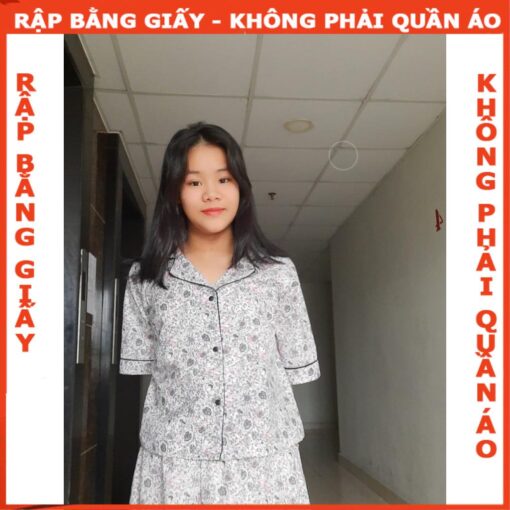 Rập giấy A0 mã 1172 - bộ piyama tay ragland - Hình ảnh 6