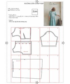 Alternative view of Rập giấy A0 mã 1268 - đầm babydol tay lỡ