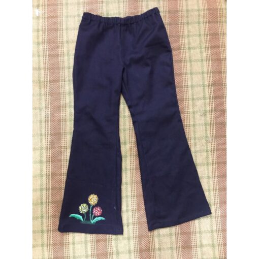 Rập mã 380 - quần loe dáng lửng cho vải thun mẹ bé - Hình ảnh 3