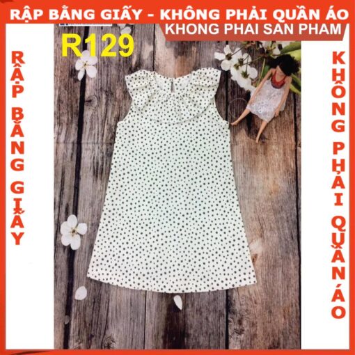 Rập giấy A0 mã R129 - rập đầm bé gái