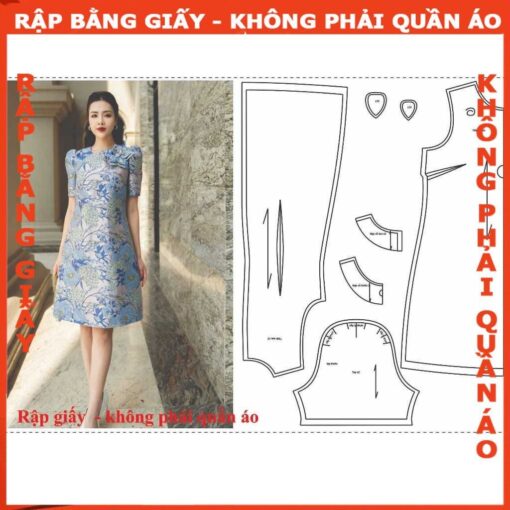 Rập giấy A0 đầm suông nữ mã 406