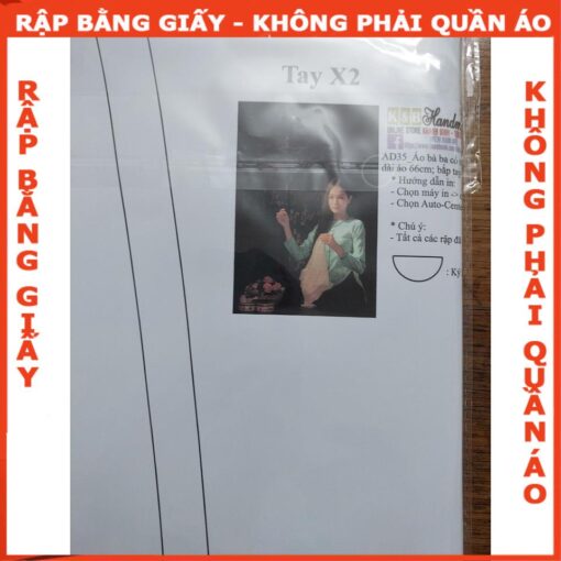 Rập giấy A0 bô bà ba cổ tròn mã AD35 - Hình ảnh 4