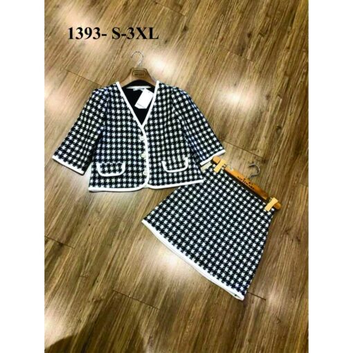 Rập giấy A0  set váy A và áo cổ tim 1393 - Hình ảnh 3