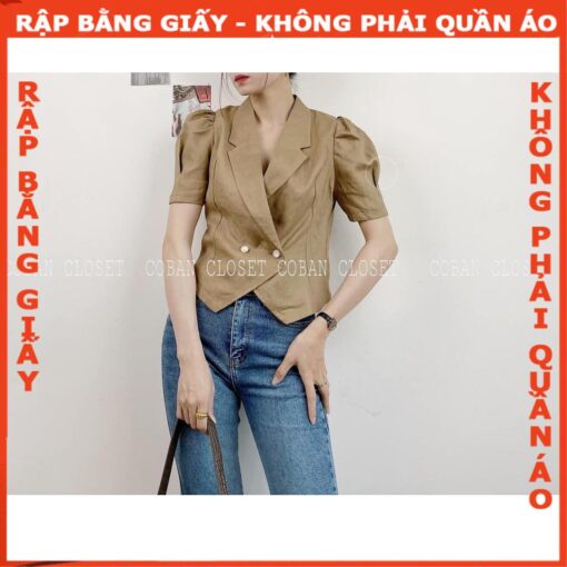 Rập giấy A0 mã 1635 - áo cổ ve - Hình ảnh 3