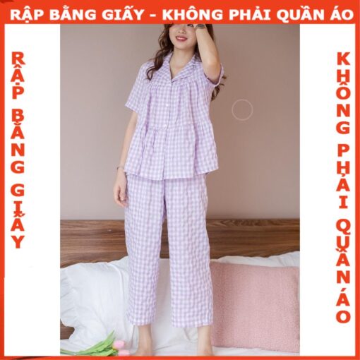 Rập giấy A0  mã 1403- bộ piyama - Hình ảnh 3