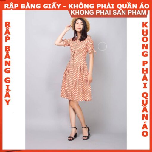 Rập giấy A0 mã 482 - đầm cổ tim nữ