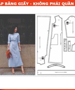 Rập giấy A0 mã 241 - đầm cổ chân tay dài