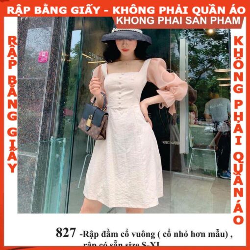 Rập giấy A0 mã 827 - Rập đầm nữ