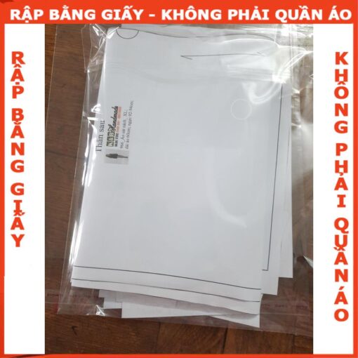 Rập giấy A0 đầm suông tay phồng mã 976 - Hình ảnh 6