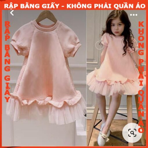 Rập giấy A0 đầm ragland cho bé mã R463 - Hình ảnh 2