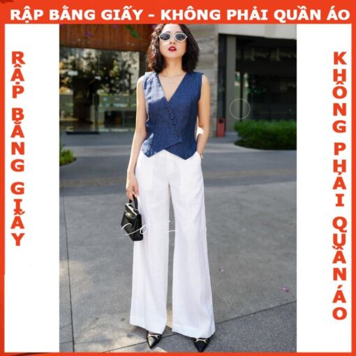 Rập giấy A0 mã 59 - set áo ghi lê quần suông (có tách set)