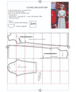 Alternative view of Rập giấy A0  may áo dài AD41