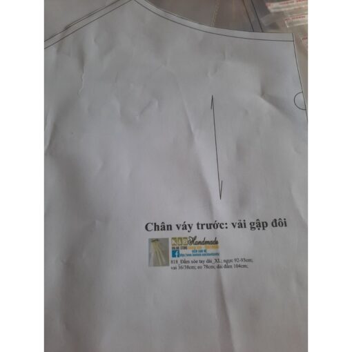 Rập đầm mã 604 - đầm cổ ve dáng suông - Hình ảnh 5