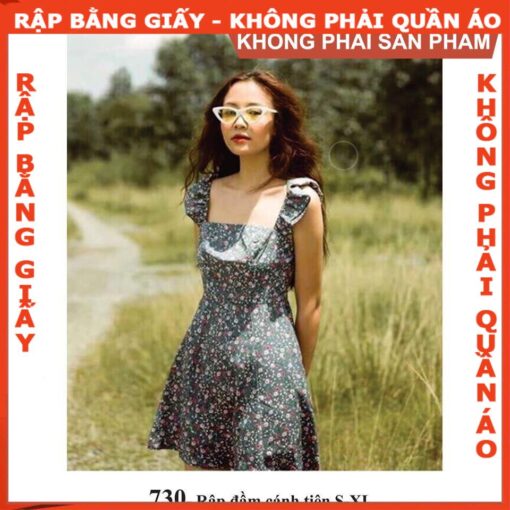 Rập giấy A0 mã 730 - đầm cánh tiên
