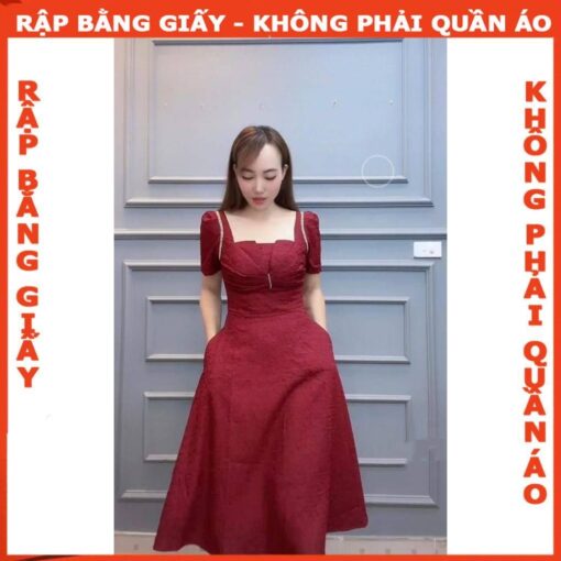 Rập giấy A0 mã 1653 - đầm cổ vuông