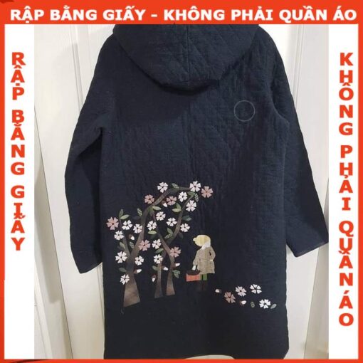Rập giấy A0 mã 1442 - áo khoác chần bông - Hình ảnh 2