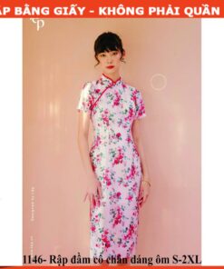 Rập giấy A0 đầm cổ chân dáng ôm mã 1146-