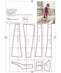 Alternative view of Rập giấy A0 mã 1562 - đầm yếm