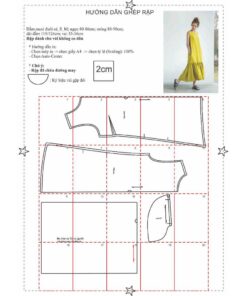 Alternative view of Rập giấy A0 mã 455 - đầm suông đuôi cá