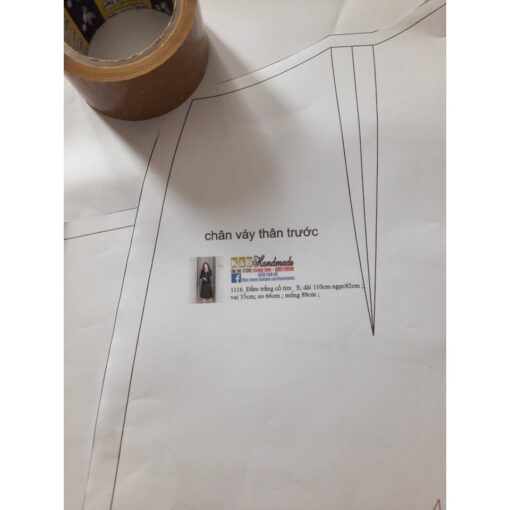 Rập giấy A0 may ddaafm giả vest mã 1495 - Hình ảnh 5
