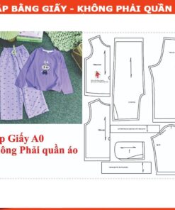 Rập giấy mã R42 - bộ quần suông áo thun tay dài