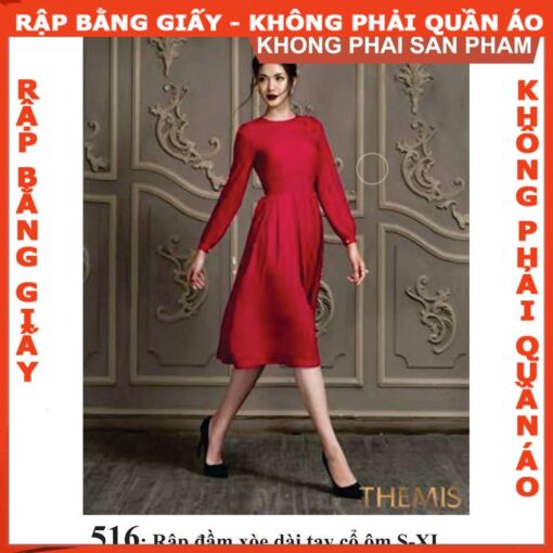 Rập giấy A0 mã 516 - Rập đầm nữ