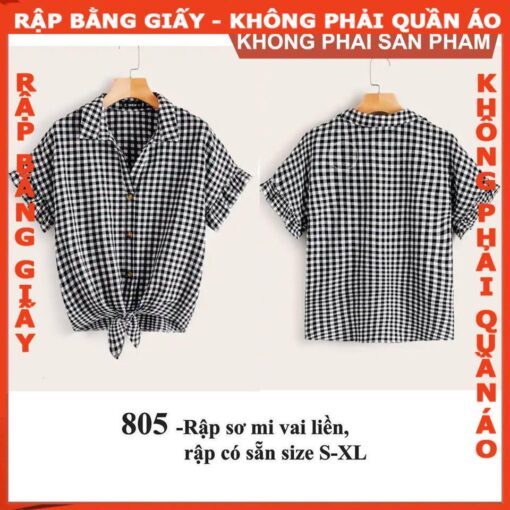 Rập giấy A0  áo sơ mi mã 805