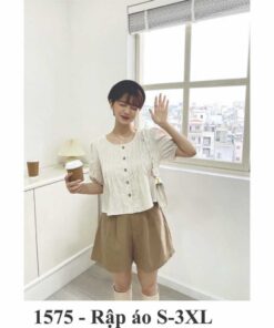 Alternative view of Rập giấy  A0 mã 1575 - áo croptop