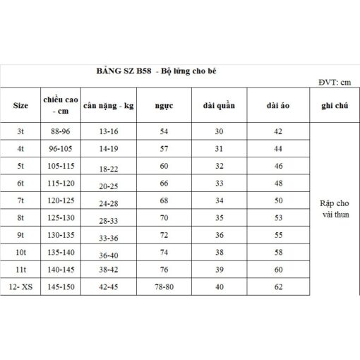 Rập giấy A0 bộ đùi bé trai mã B58 - Hình ảnh 3