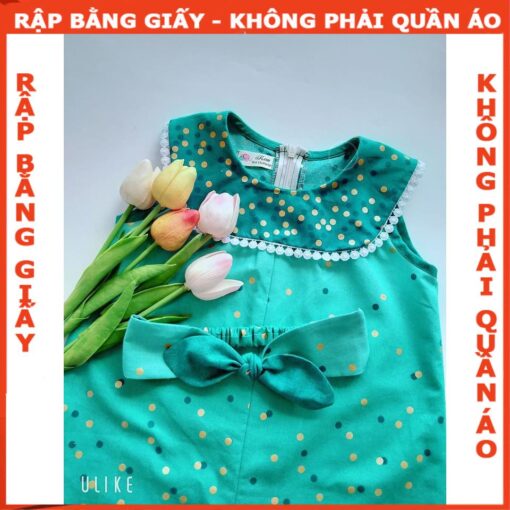Rập giấy A0 mã R371 - Rập đầm bé gái - Hình ảnh 2