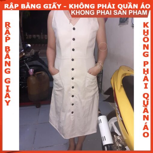Rập giấy mã 769 - đầm sát nách - Hình ảnh 3