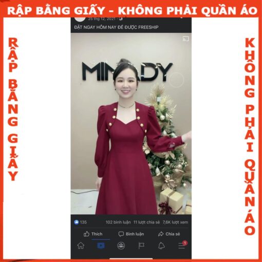 Rập giấy A0 đầm xòe mã 1569