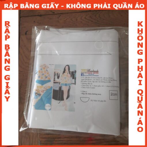 Rập giấy A0 bộ đùi áo 2 lớp mã 1332 - Hình ảnh 3