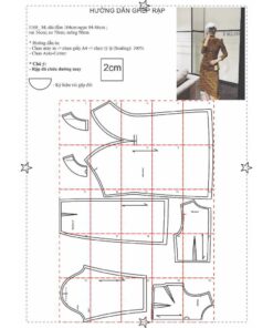 Alternative view of Rập giấy A0 mã 1168 - đầm tay dài