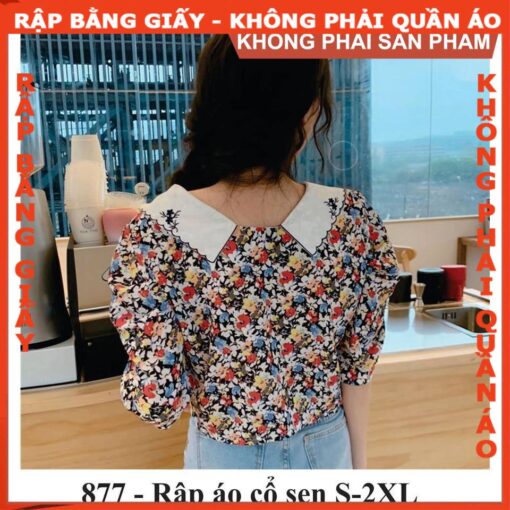 Rập  áo cổ sen nhọn mã 877 - Hình ảnh 2