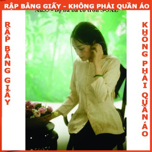 Rập giấy A0 bô bà ba cổ tròn mã AD35 - Hình ảnh 3