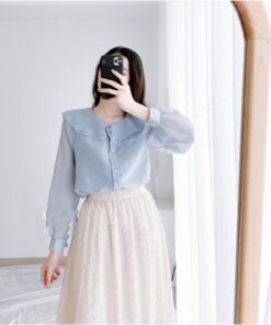 Alternative view of Rập giấy A0 mã 1306 - áo cổ sen 2 lớp