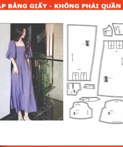 Rập giấy A0 mã 1620 - đầm maxi cup ngực