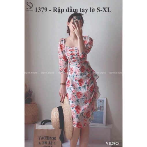 Rập giấy A0 đầm tay lỡ mã 1379 - Hình ảnh 3