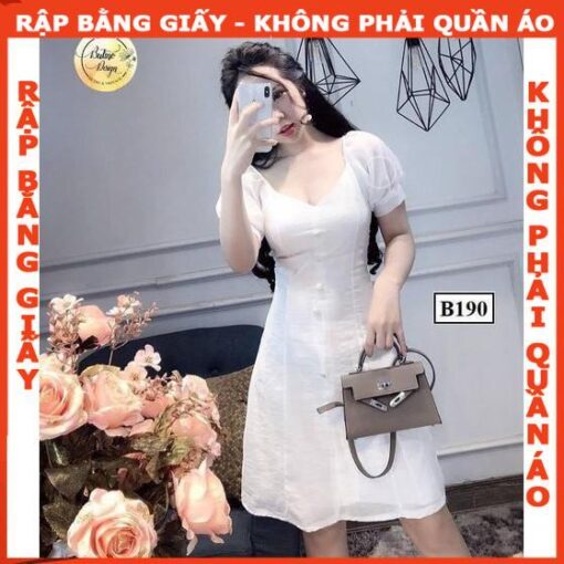 Rập giấy A0 mã 1198 - đầm 8 mảnh cổ 5 góc