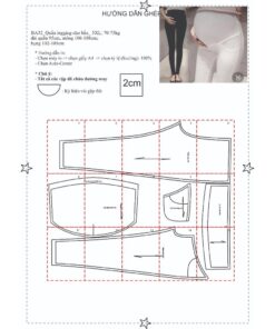 Alternative view of Rập giấy A0 mã BA32 - quần legging bầu