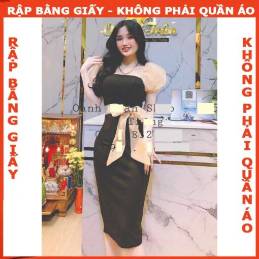 Rập giấy A0 mã 1201 - đầm tay phồng