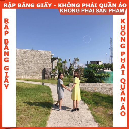 Rập giấy A0 mã 574 - rập đầm cổ vuông - Hình ảnh 2