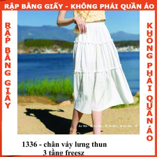 Rập mã 1336- chân váy 3 tầng freesz