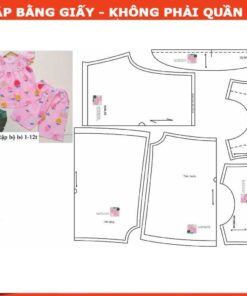 Rập giấy A0 mã R177 - Rập bộ cho bé