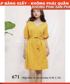 Alternative view of Rập giấy A0 mã 671 - Rập đầm suông