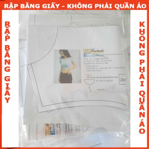 Rập giấy A0 may bộ thể thao mã 1574 - Hình ảnh 5